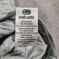 Ecko Unltd Hoodie Mens Medium White Space Dye Short Sleeve Pullover Shirt Street