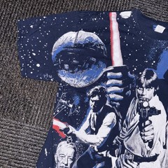 Star Wars War Of Wars Allover Print Tee T-Shirt Tee Yoda Luke Darth Vader R2D2