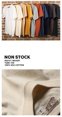 NON STOCK Mens Crew Neck Tubular Tee Plain Cotton Vintage TUBE Shirt Casual Tops