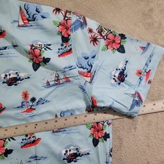 RSVLTS Shirt Mens Size 2XL Regatta Have A Bud Short Sleeve Button Down Blue