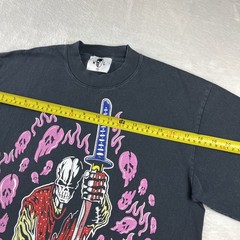 Warren Lotas Pink Skull Puff Print T Shirt Size Small Distressed USA Made