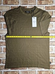 Kenneth Cole New York Men’s Medium Textured Cotton Tee Faded Brown Medium NWT