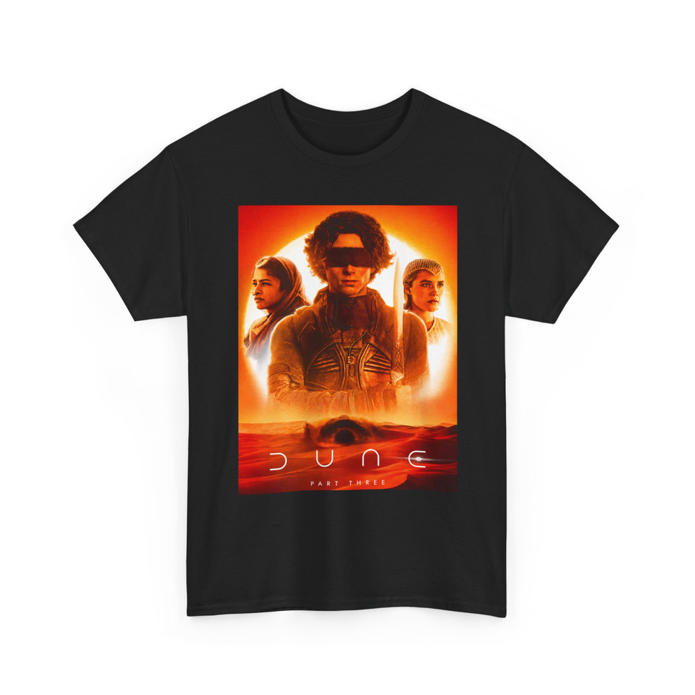 Dune Part Three T Shirt Paul Atreides Sci Fi Movie Graphic Retro Men Black Tee