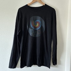 Olympic Museum Collection LS Tee L Black Seoul 1988 Swirl Rings Retro Graphic