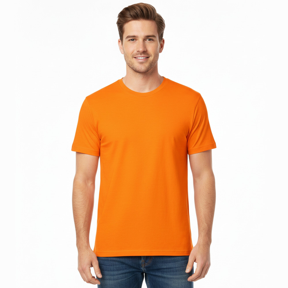 Hanes EcoSmart Men’s Safety Orange T-Shirt 5170 High Visibility Work Tee S-3XL