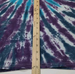 New Tie Dye Mens T-Shirt Purple Blue Adult Medium Multicolor Summer Swirl Spiral