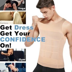 3 Pack Men’s Compression Shirt Slimming Body Shaper Vest Tummy Control Shapewear
