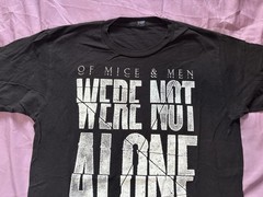 Of Mice And Men Shirt Mens Medium Black Were Not Alone Anymore Concert Tour Band