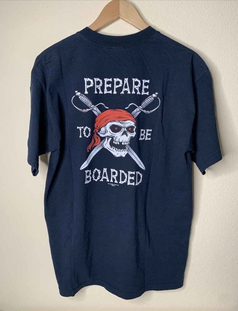 Vintage Pirate San Francisco Shirt Mens Sz L Jolly Roger Humor Tee Y2K