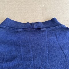 Gulf Traders Mens XL Navy Blue Mock Neck Long Sleeve 100% Cotton Shirt 90s