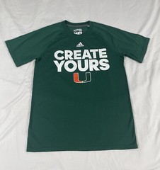Adidas Climate UM Mens Green Print Short Sleeve Tee Size M