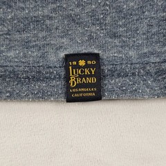 Lucky Brand Venice Burnout Blue Short Sleeve Henley T-Shirt Men’s M