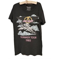 Aerosmith Summer Tour 1985 T-Shirt Black tee Men Women Classic NH23059