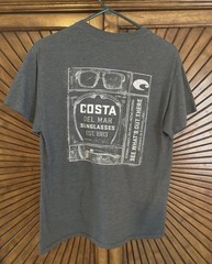 Costa Del Mar Graphic Print Logo T-Shirt Men’s Size M Gray Crew Neck 100% cotton