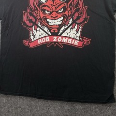 Y2K ROB ZOMBIE Devil Man Shirt Men’s 2XL Black Graphic Band Tee Flames RARE VTG