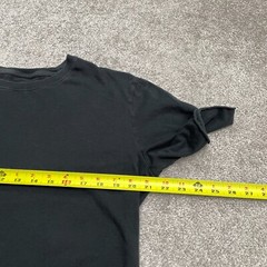 Standard/Cloth Basic T-Shirt Mens Medium Black Crew Neck Short Sleeve Casual Tee
