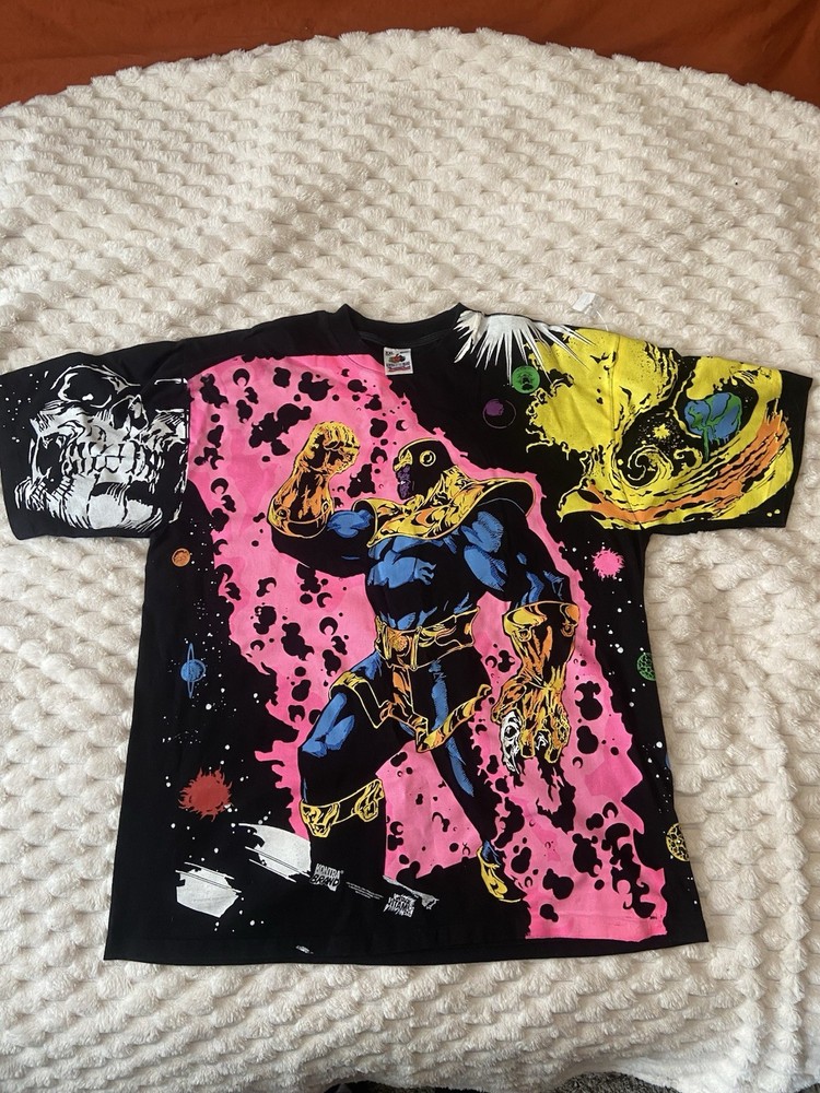 Kontra Brand Men’s 2XL Marvel Thanos AOP extremely rare 2022 limited run