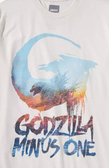 Godzilla Minus One Mens Monster Movie Off-White Poster Graphic Shirt New XS-3XL