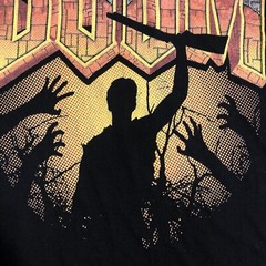 ASH Evil Dead Army of Darkness T-Shirt American Apparel 2XL Boom Stick DOOM logo