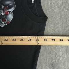 Vintage Y2K Skull AOP T-Shirt Men’s Large Goth Cyber Grunge All Over Print 2000s