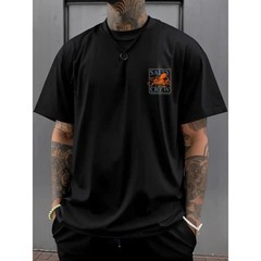 Men’s Octopus Print Round Neck Tee, Fashion Casual Short Sleeve T-shirt