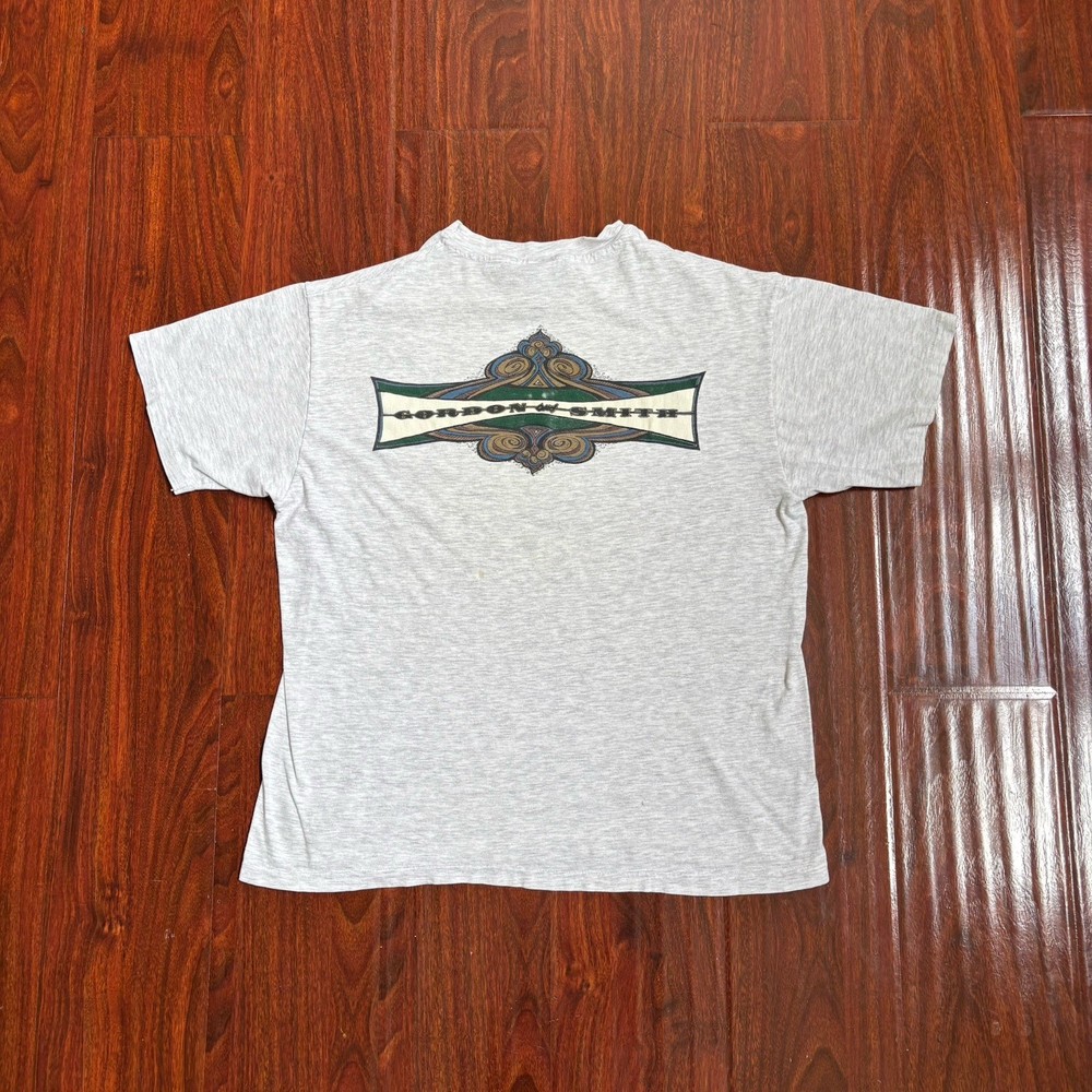 Vintage 80s 90s Gordon and Smith T-Shirt Size L Surf Skate Spellout Logo