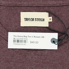Taylor Stitch Men’s, The Heavy Bag Crewneck T-Shirt, With Pocket MSRP: $50
