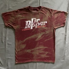 2010s Tee Luv Dr. Pepper T Shirt Mens Large Maroon Bleach Dye Soda Pop Promo