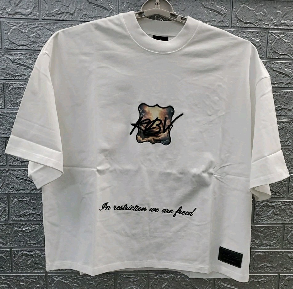 New REY NA Heavyweight 2 Sided Short Sleeve Tee White Size M