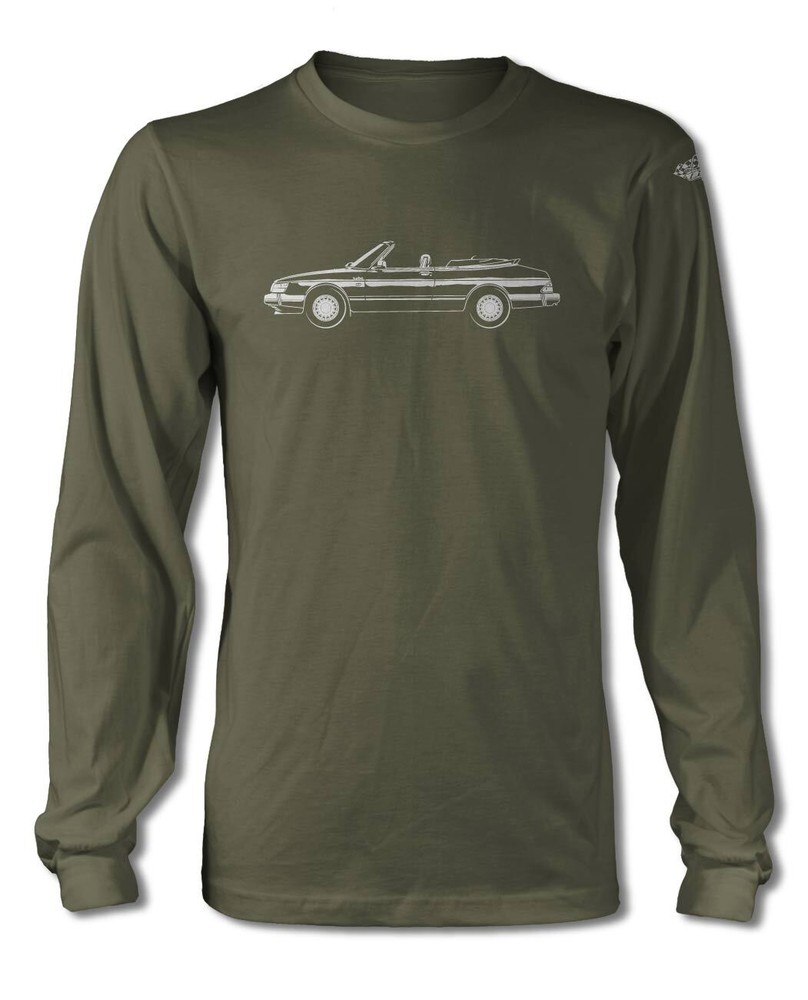 Saab 900 Turbo Convertible T-Shirt – Long Sleeves – Side View