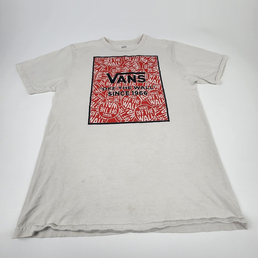 Vans Off The Wall Since 1966 Logo Graphic T Shirt White Large Skate