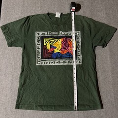 Mens INDIOS BY SIAMARMOLA Green Costa Rica Hand Sewn T Shirt Sz M
