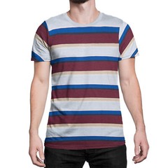 Beautiful Giant Men’s Fashion Tie Dye T-Shirt Crew Neck Sport Wear Burgundy Blue