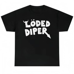 Loded Diaper Unisex Heavy Cotton T-shirt Menswear Top Vintage Distressed