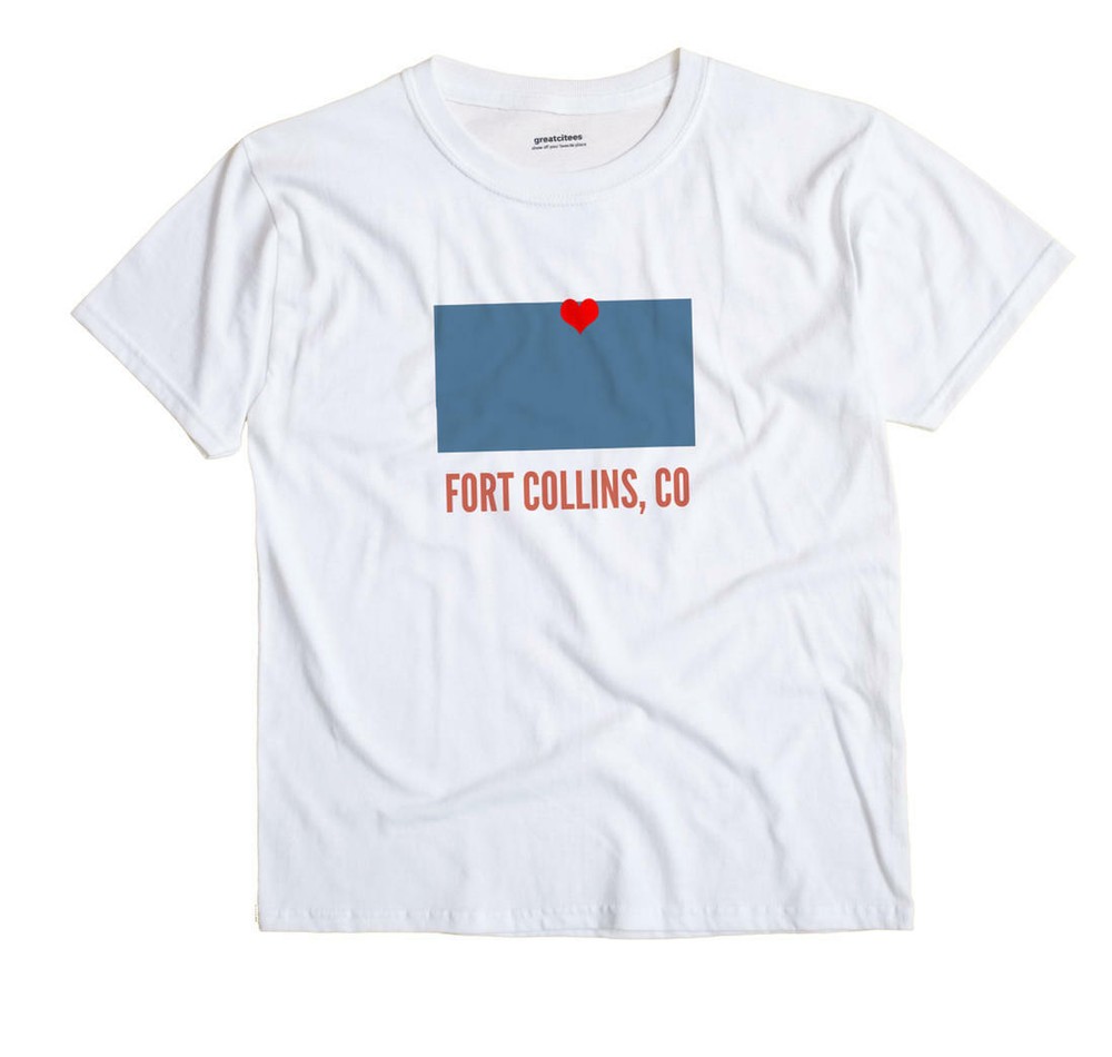 Fort Collins Colorado CO T-Shirt HEART