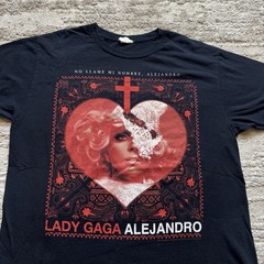Vintage 2010 Lady Gaga Alejandro Concert Tee Men’s Large Black Red Heart 2000s