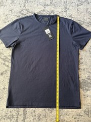 CUTS AO Split-Hem Shirt Mens L Blue Pyca Pro Stretch Athletic Tee NWT