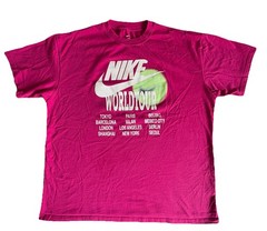Nike World Tour T-Shirt XL Pink City List Beaverton Oregon Move Your Body Sole