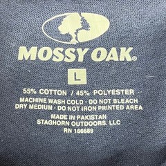 Mossy Oak Graphic Tshirt Mens Large Blue Live & Breathe The Outdoors New