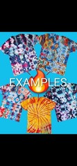 5 LARGE Unisex Tie Dye T-ShirtS Bundle Handmade Ice Dye Lot Unique One of a Kind