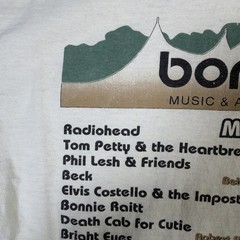 Vintage Bonaroo Shirt Mens Large White Y2K Radiohead Concert 2006 Rare Beck
