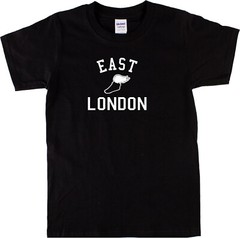 East London Retro Track T-Shirt – Running, College, Souvenir, Various Colours