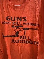 Vintage THE TRANSFORMERS MEGATRON TRANSFORMED T-SHIRT NEW! Size L Orange
