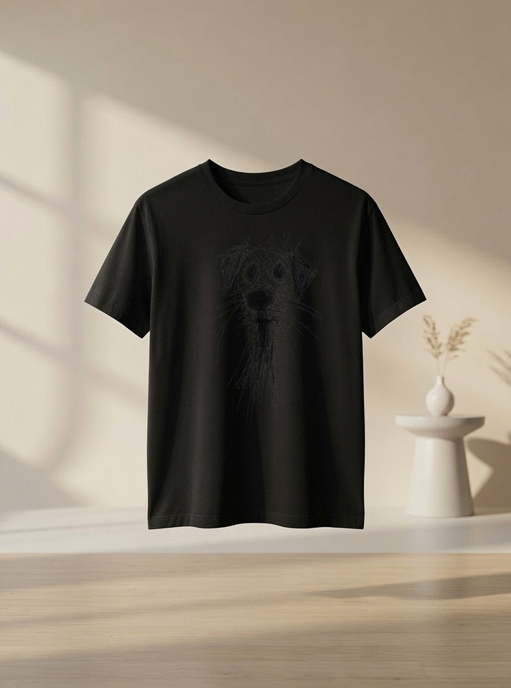 Dog Lover Abstract Scribble Art Cute Puppy Puppy Dog Lover Graphic Tee Gift