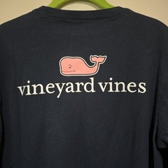 Mens Vineyard Vines, Cuffed Long Sleeve, Navy, Front Chest Pocket