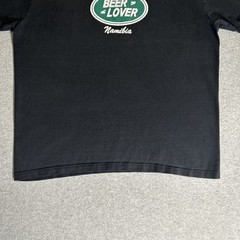 Vintage 90s/Y2K Beer Lover Land Rover Parody Namibia Faded Black Tee Boxy Medium