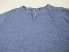 Murano Shirt Mens Extra Large Blue Casual Crew Neck Cotton Slim Fit SHort Sleeve