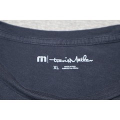 Travis Mathew T-Shirt Mens XL Blue Hawaii Floral Logo Cotton Polyester Blend **