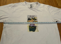 Uniqlo Gundam 40th Anniversary Gundam Mobile Suit Shirt White Sz XL Worn Stains