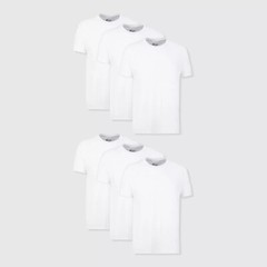 Hanes Mens T-Shirt 6-Pack White Size L Cotton Short Sleeve Cool Comfort S17